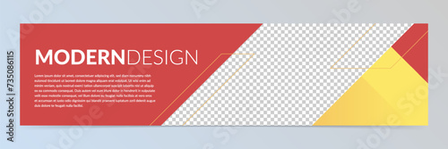Modern abstract LinkedIn banner template