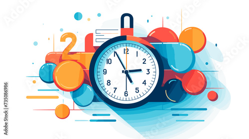 Abstract calendar with marketing dates marked  symbolizing the timing and scheduling in marketing campaigns. simple Vector Illustration art simple minimalist illustration creative