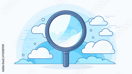 Abstract job search engine icon with a magnifying glass  representing online job searches. simple Vector Illustration art simple minimalist illustration creative