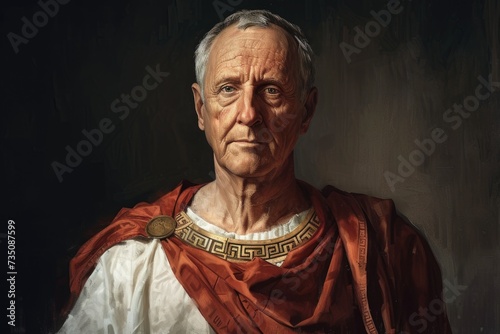 Marcus Tullius Cicero: roman statesman, republican politician, orator, philosopher, and scholar - an eminent figure in ancient history and classical civilization photo