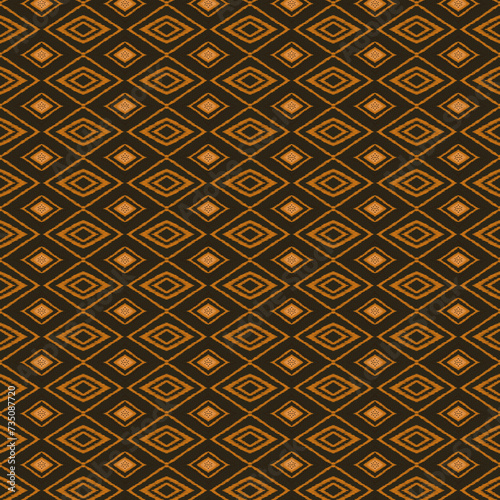 Rhombus geometric shape ethnic pattern fabric design. © Bakhtawar