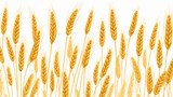 Abstract wheat stalks forming a cohesive pattern symbolizing a staple crop in agriculture. simple Vector Illustration art simple minimalist illustration creative