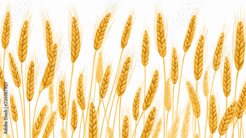 Abstract wheat stalks forming a cohesive pattern  symbolizing a staple crop in agriculture. simple Vector Illustration art simple minimalist illustration creative
