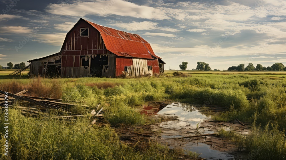 Obraz premium livestock farm distressed