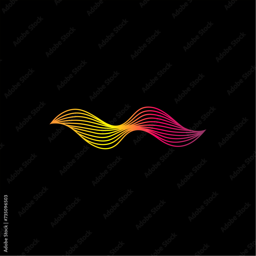 Obraz premium Sound and Audio Waves, vector logo design template.