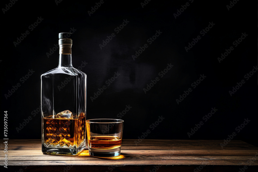 AI generated picture of alcohol addiction concept of alcoholism during crises and depressions AI generated picture of alcohol addiction concept of alcoholism during crises and depressions
