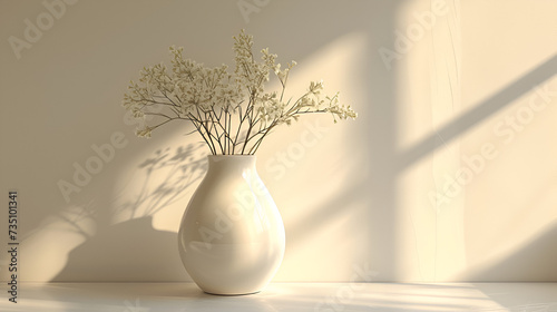 a single vase beautiful without shadow clean image  generative ai