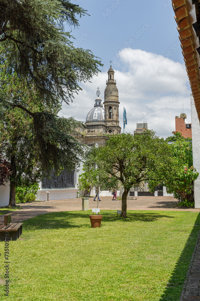 The church of Santo Domingo seen from the historic house of Tucuman.