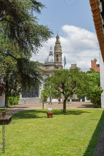 The church of Santo Domingo seen from the historic house of Tucuman. photo