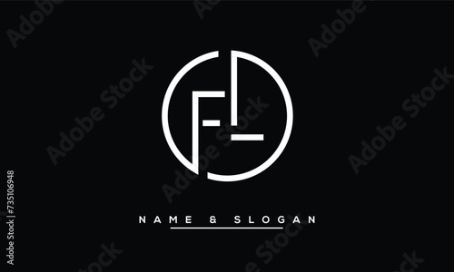 FL, LF, F, L Abstract Letters Logo Monogram