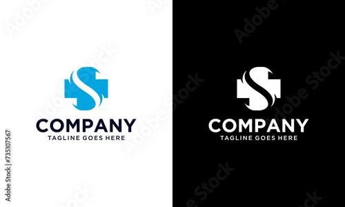 Creative Letter S Medical Cross Modern Logo, suitable for business related to Medical Cross or Pharmacy with S initial