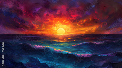 A mesmerizing sunrise painting the sky in vibrant hues  symbolizing a new dawn  a fresh start  and the endless possibilities of rebirth.