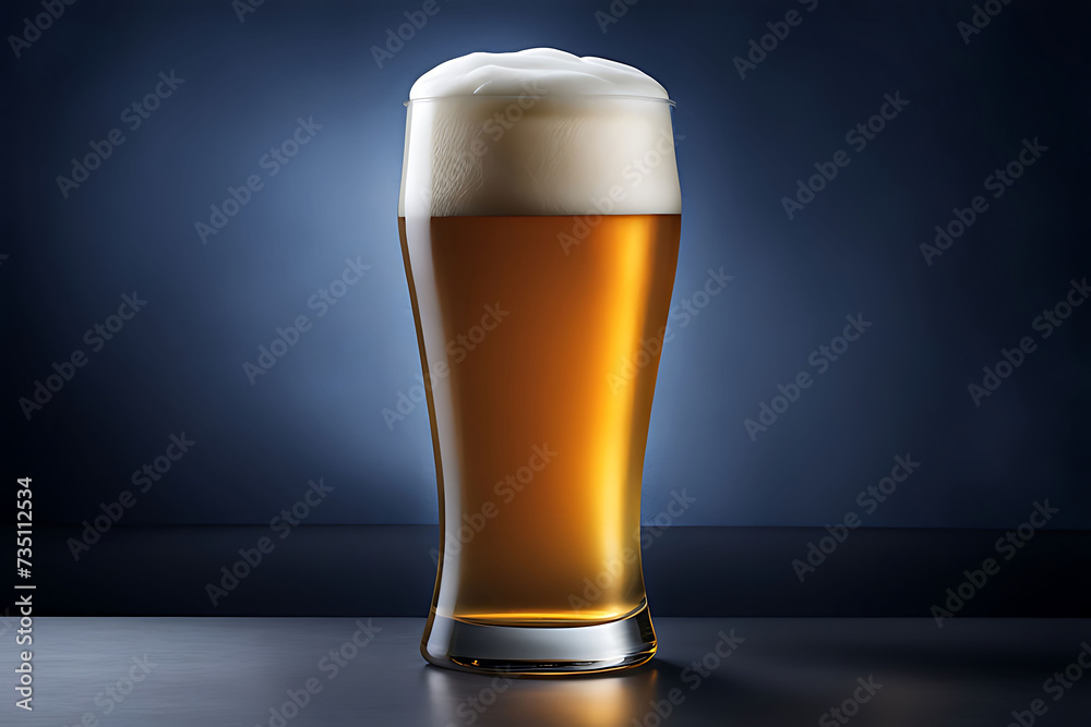 glass of beer on table glass of beer on table