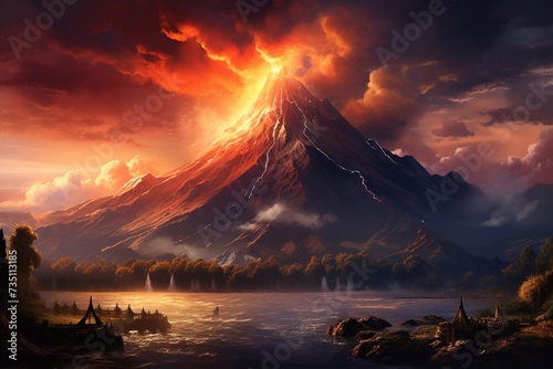 Natural element, volcano