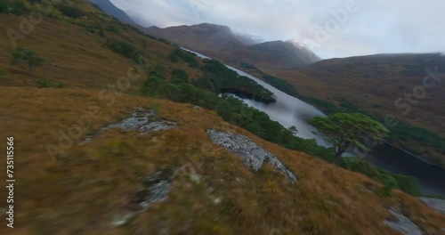 Aerial shot of Loch Affric, Highlands, Scotland.
 photo