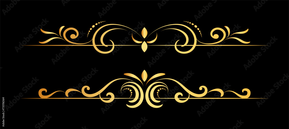 Set of ornamental decorative and divider