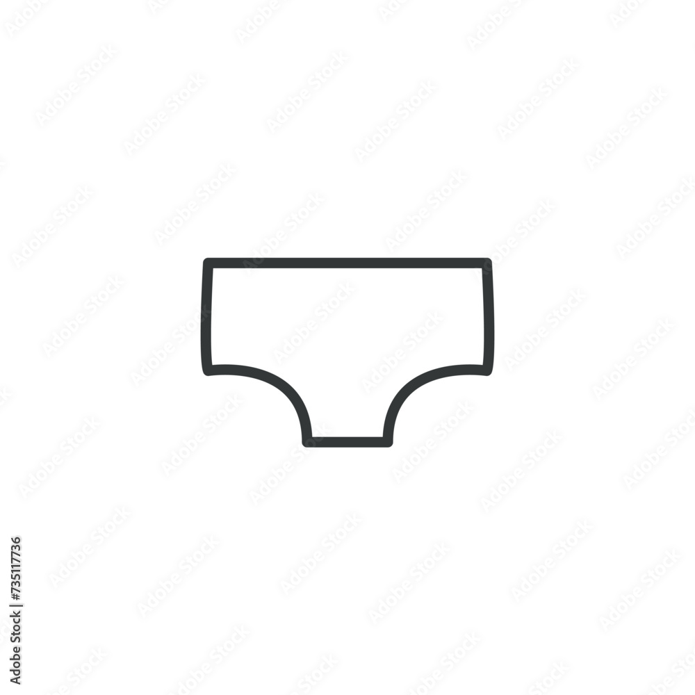 Exclusive panty thin line icons. Modern minimalist icon best for UI/UX, and graphic design. Panty flat icon vector illustration.