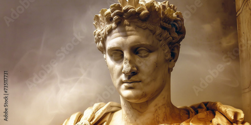 Roman emperor of 1st century CE, Domitian, Caesar Domitianus Augustus, Titus Flavius Domitianus. (81–96 CE) photo