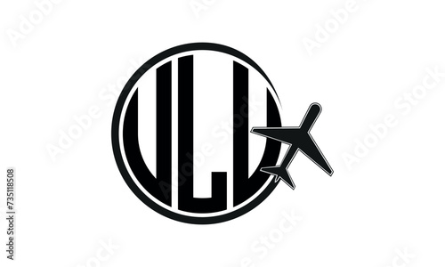 ULU three initial letter circle tour & travel agency logo design vector template. hajj Umrah agency, abstract, wordmark, business, monogram, minimalist, brand, company, flat, tourism agency, tourist