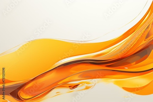 Illustration of flowing oil in orange color. Generative AI