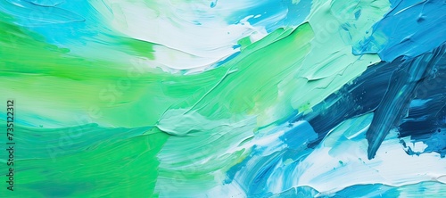 Blue and Green Abstract Painting Background