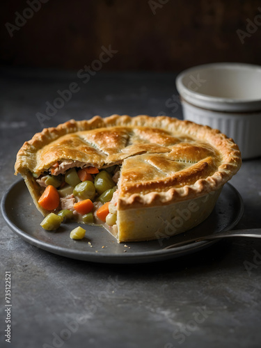 Warm and comforting chicken pot pie with a flaky golden crust.