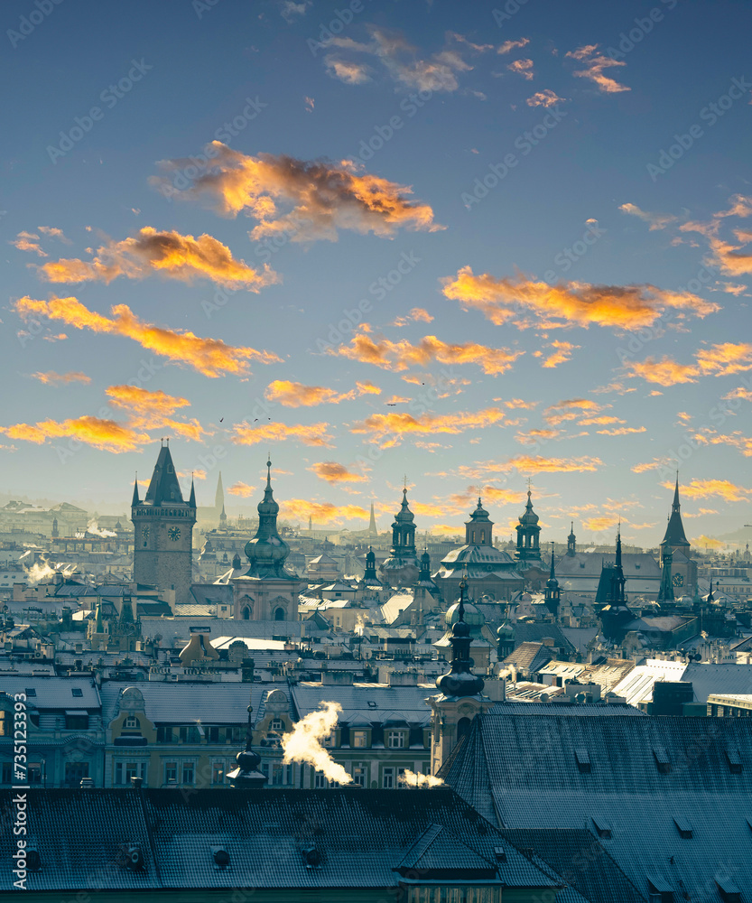 Prague city Czech Republic Europe at winter time