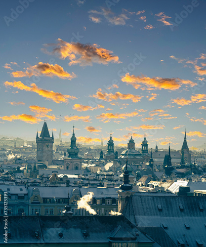 Prague city Czech Republic Europe at winter time