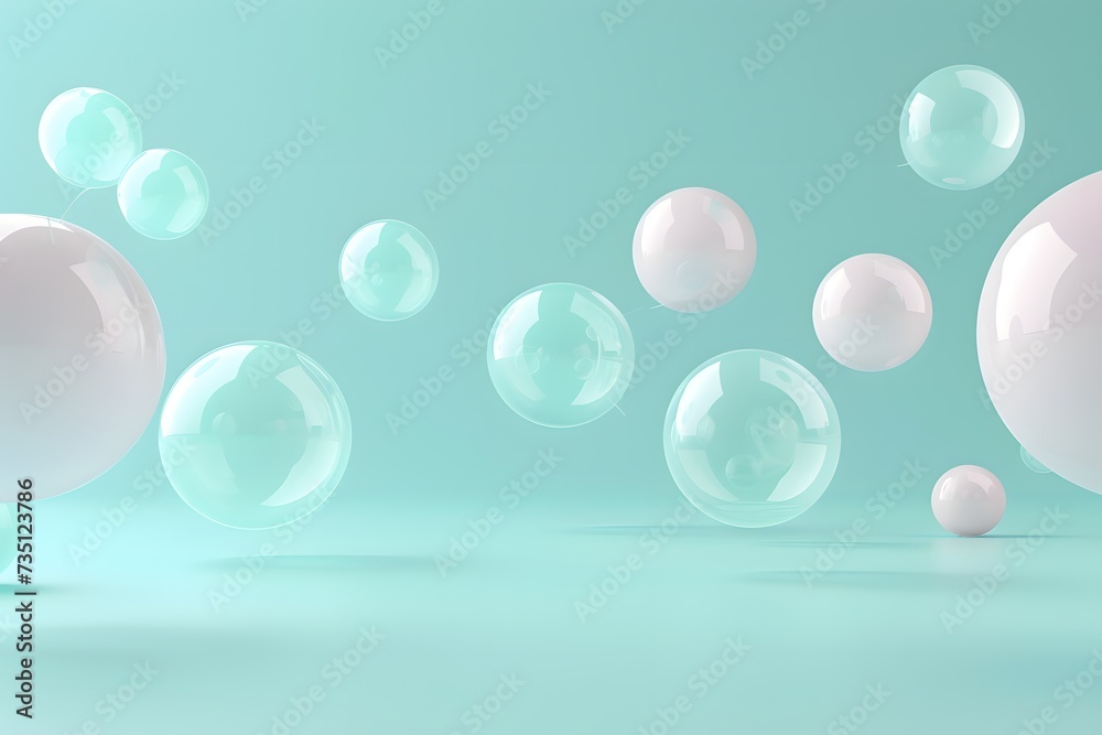 Soap bubbles on green background. Soap bubbles on green background.