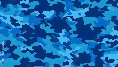 Military camouflage seamless pattern background. Blue camouflage pattern background.