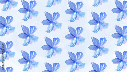 blue watercolor flower 