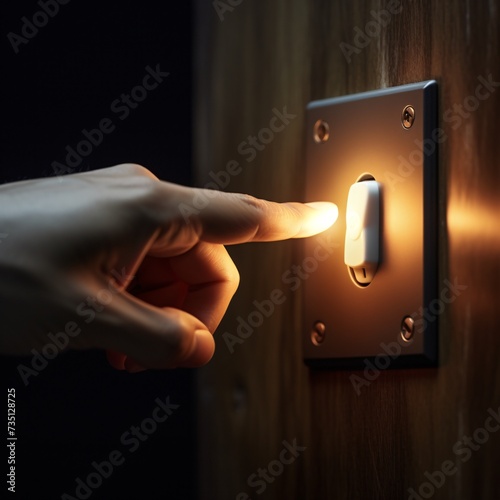 The handle switches on the light and turns off the light.A slight 