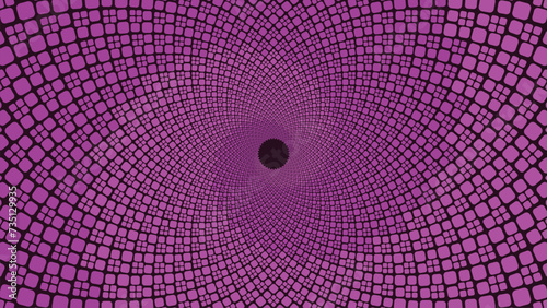 Abstract spiral purple color vortex round dotted women s day theme background in dark purple color.