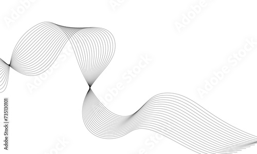 Technology and business wave lines on transparent background. Vector curve wave line seamless pattern. Gray curved line for banner design and frequency sound wave line. Future technology concept.