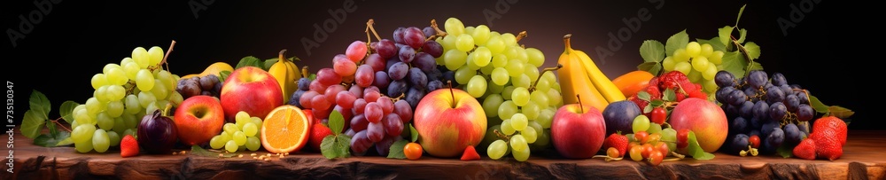 background of various kinds of fresh fruit on the table background of various kinds of fresh fruit on the table