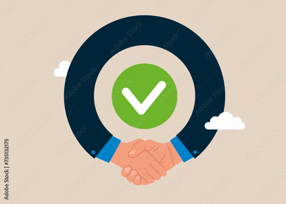 Businessmen shake hands and agree to do business. Business deal, agreement, contract, executive handshaking. Businessmen shake hands and agree to do business. Business deal, agreement, contract, executive handshaking.