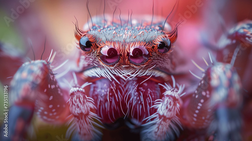 Macro Photography of a Jumping Spider