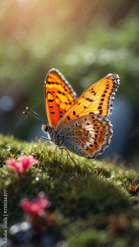 Obraz premium butterfly on flower