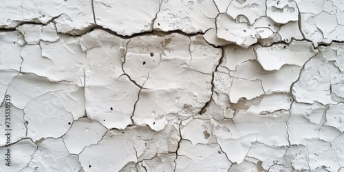 Close up of peeling white paint on a wall. Ideal for architectural projects or texture backgrounds