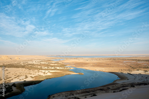 Magic Lake; where water comes out of deep earth & forms a lake in a heart of dessert in Egypt.