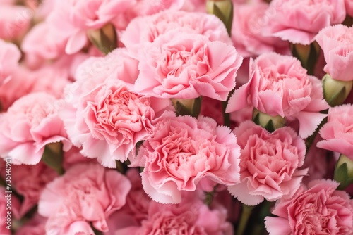 A beautiful arrangement of pink carnations in a vase. Perfect for adding a touch of elegance to any space