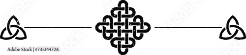 Celtic Header with Triquetras and Diamond Knot