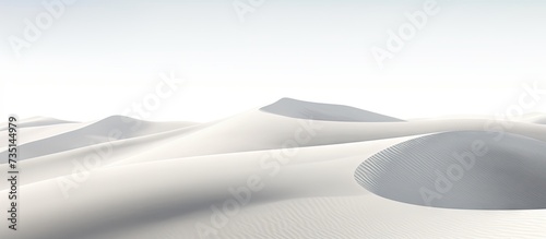 Minimalist Landscape Image of Wind Erosion Structures on a White Sand Dune with Texture and Shadows. Creative Banner. Copyspace image