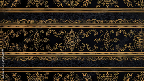 gold pattern on black background