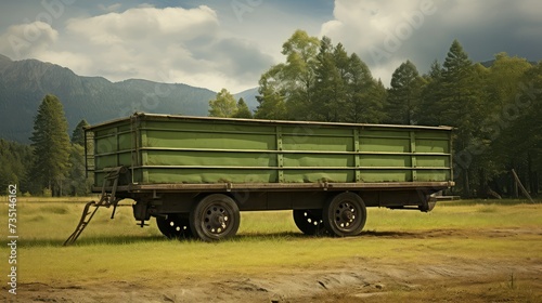 hauling farm trailer