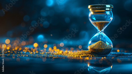 Time Slipping Away Illustration, Copy space.