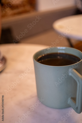 cup of coffee on table 