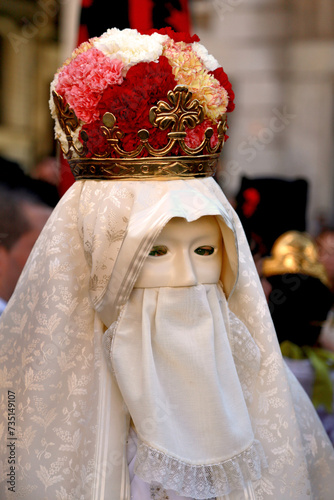 Mask of Moma in Corpus Cristi in Valencia