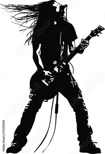 Silhouette rocker in perform black color only full body
