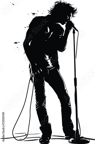 Silhouette rocker in perform black color only full body